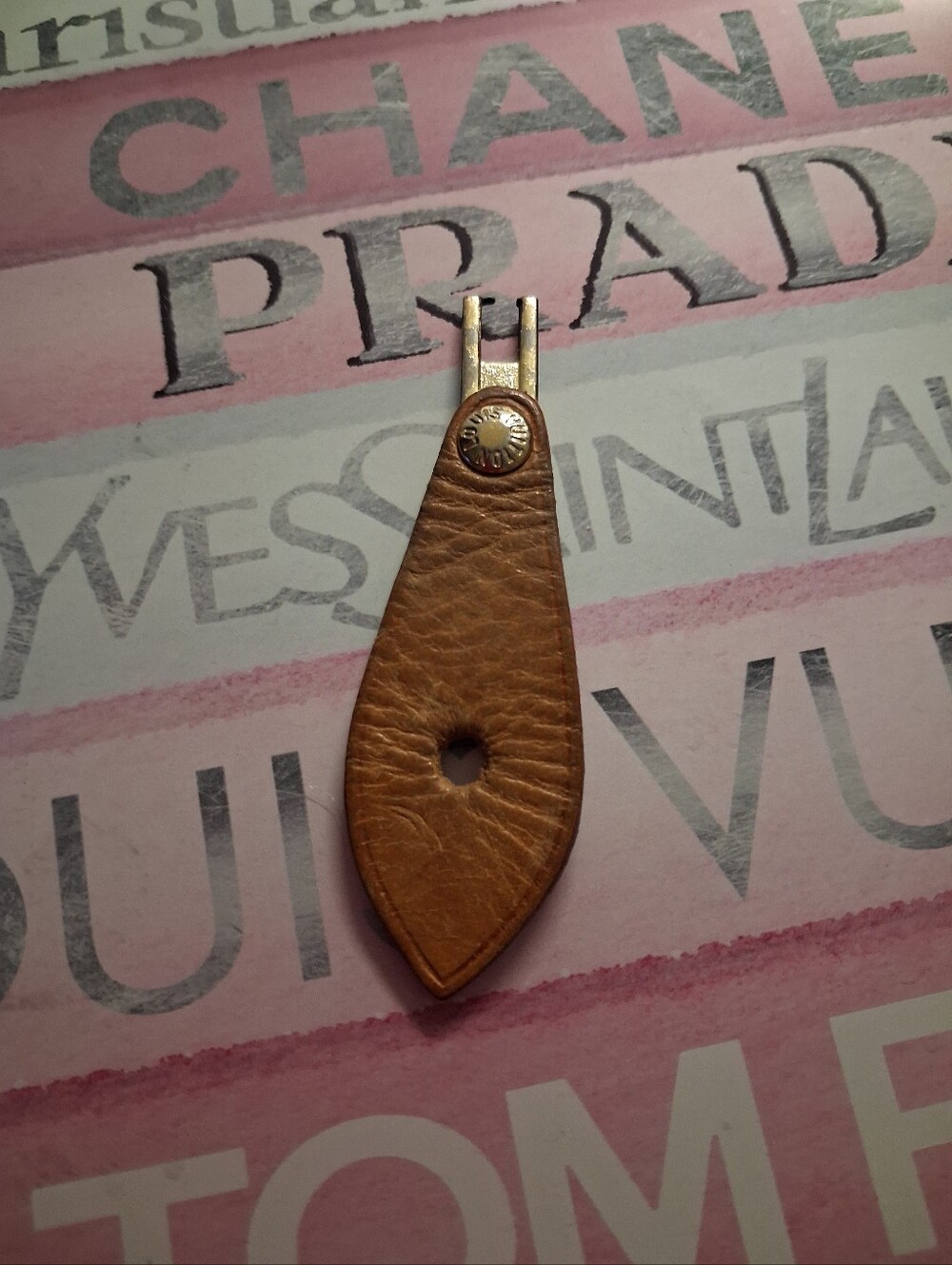 Vintage Louis Vuitton Leather Zipper Pull